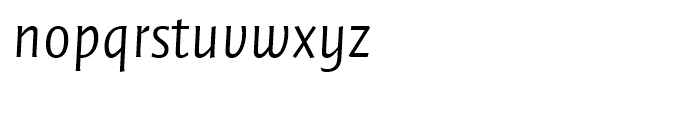 FF Quadraat Sans Light Italic Font LOWERCASE