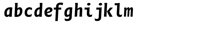 FF Quadraat Sans Mono Bold Italic Font LOWERCASE