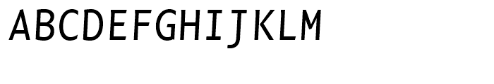 FF Quadraat Sans Mono Regular Italic Font UPPERCASE