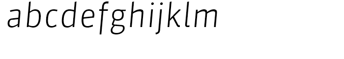 FF Sanuk Light Italic Font LOWERCASE
