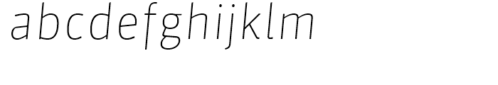 FF Sanuk Thin Italic Font LOWERCASE