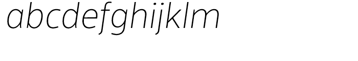 FF Scuba Thin Italic Font LOWERCASE