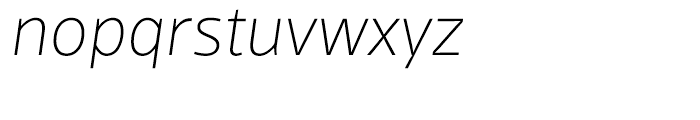 FF Scuba Thin Italic Font LOWERCASE