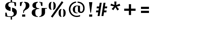 FF Signa Serif Stencil Bold Font OTHER CHARS