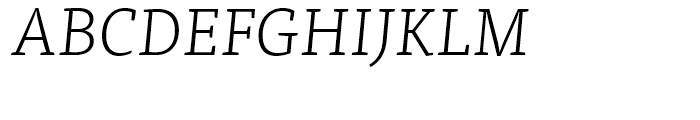 FF Tisa Light Italic Font UPPERCASE