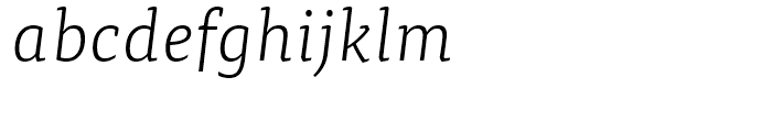 FF Tisa Light Italic Font LOWERCASE
