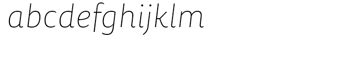 FF Tisa Sans Thin Italic Font LOWERCASE
