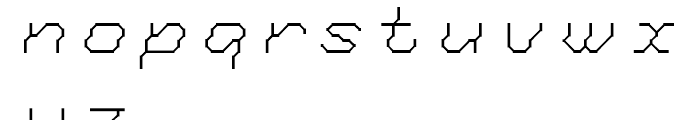 FF Tronic Light Italic Font LOWERCASE