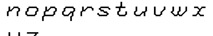 FF Tronic Regular Italic Font LOWERCASE