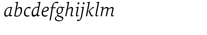 FF Tundra Extra Light Italic Font LOWERCASE