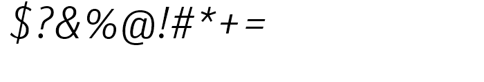 FF Unit Light Italic Font OTHER CHARS