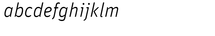 FF Unit Rounded Light Italic Font LOWERCASE