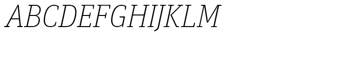 FF Unit Slab Thin Italic Font UPPERCASE
