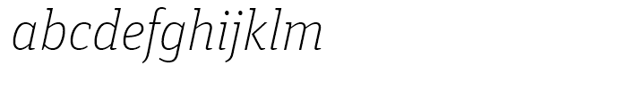 FF Unit Slab Thin Italic Font LOWERCASE