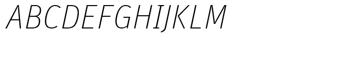 FF Unit Thin Italic Font UPPERCASE