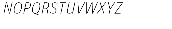 FF Unit Thin Italic Font UPPERCASE