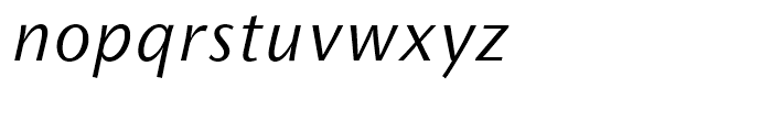 FF Wunderlich Regular Italic Font LOWERCASE