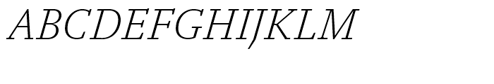 FF Yoga Thin Italic Font UPPERCASE