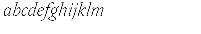 FF Yoga Thin Italic Font LOWERCASE