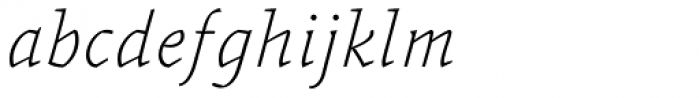 FF Absara OT Thin Italic Font LOWERCASE