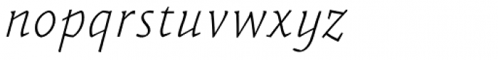 FF Absara OT Thin Italic Font LOWERCASE