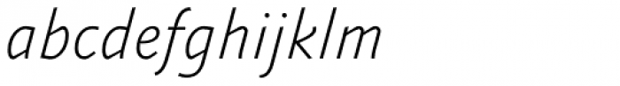 FF Absara Sans OT Thin Italic Font LOWERCASE
