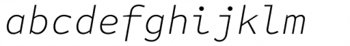 FF Attribute Mono Extra Light Italic Font LOWERCASE