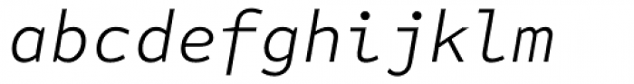 FF Attribute Mono Light Italic Font LOWERCASE