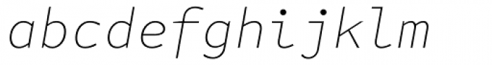 FF Attribute Mono Thin Italic Font LOWERCASE
