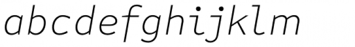 FF Attribute Text Extra Light Italic Font LOWERCASE