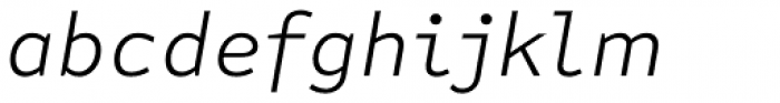 FF Attribute Text Light Italic Font LOWERCASE