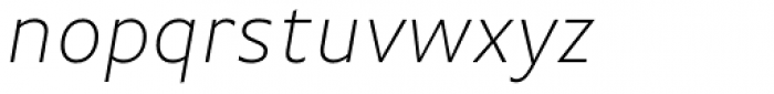 FF Basic Gothic OT ExtraLight Italic Font LOWERCASE