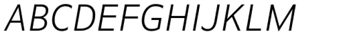 FF Basic Gothic OT Light Italic Font UPPERCASE