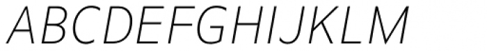 FF Basic Gothic Pro ExtraLight Italic Font UPPERCASE
