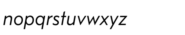 FF Bauer Grotesk Paneuropean Italic Font LOWERCASE