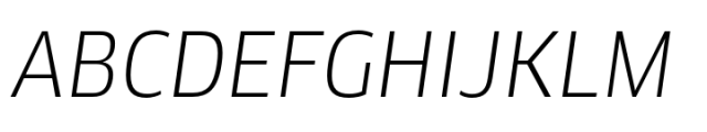 FF Clan Narrow Italic Font UPPERCASE