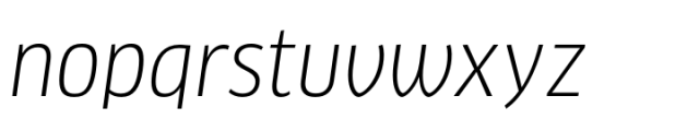 FF Clan Narrow Italic Font LOWERCASE