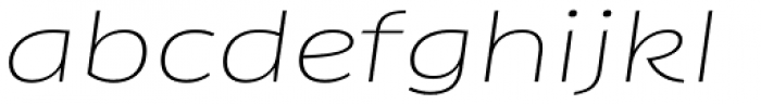 FF Clan OT Extd Thin Italic Font LOWERCASE