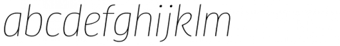 FF Clan OT Narrow Thin Italic Font LOWERCASE