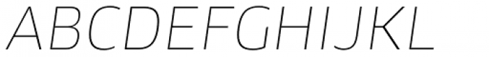 FF Clan Pro Thin Italic Font UPPERCASE