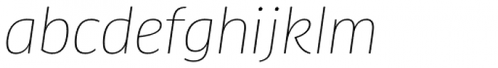 FF Clan Pro Thin Italic Font LOWERCASE