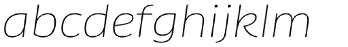 FF Clan Pro Wide Thin Italic Font LOWERCASE