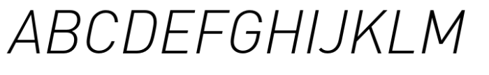 FF DIN Light Italic Font UPPERCASE