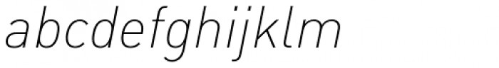 FF DIN OT ExtraLight Italic Font LOWERCASE