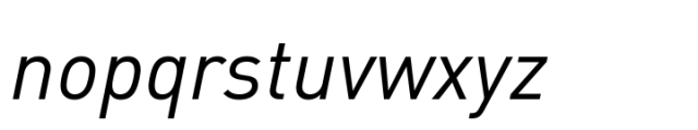 FF DIN Paneuropean Variable Italic Font LOWERCASE