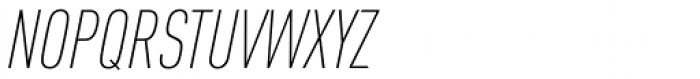 FF DIN Pro Cond ExtraLight Italic Font UPPERCASE
