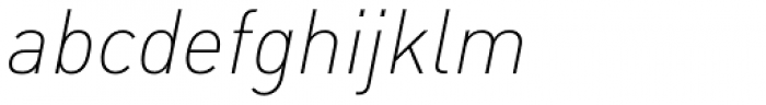 FF DIN Pro ExtraLight Italic Font LOWERCASE
