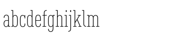 FF DIN Slab Condensed ExtraLight Font LOWERCASE
