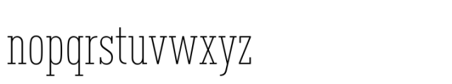 FF DIN Slab Condensed ExtraLight Font LOWERCASE