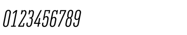 FF DIN Slab Condensed Italic Font OTHER CHARS